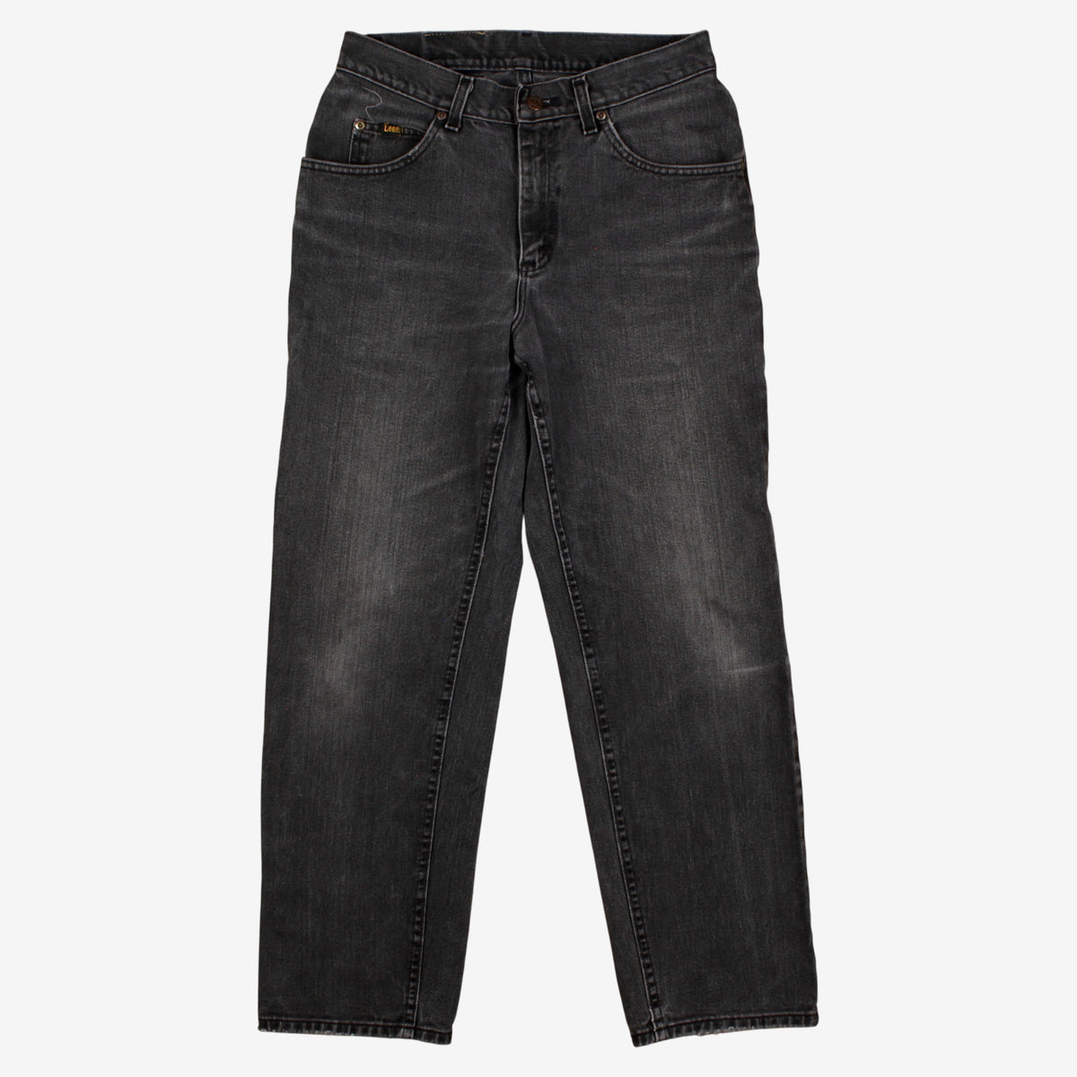 Lee Jeans 30x30 Womens Faded Black Grey Mid Rise Zip Fly Straight Denim