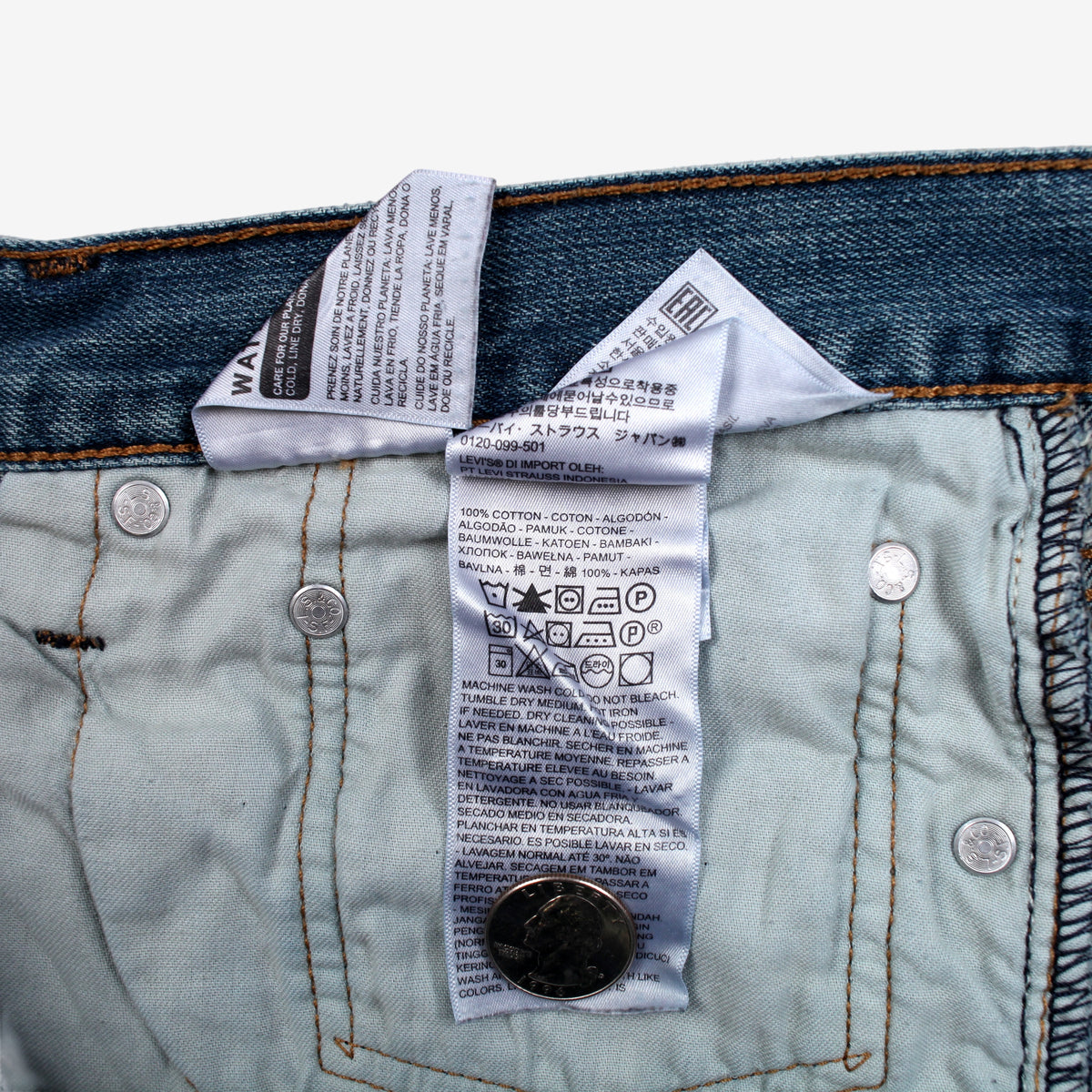 Levis 559 Jeans 40x32 Blue Relaxed Straight Faded Mid Stonewash Red Tab Denim