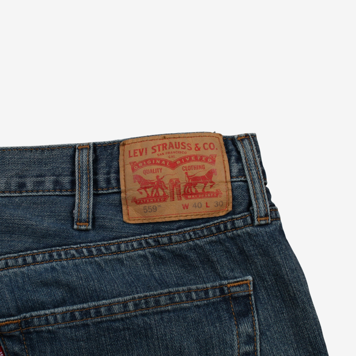 Levis 559 Jeans 40x30 Blue Relaxed Straight Stonewash Red Tab Denim