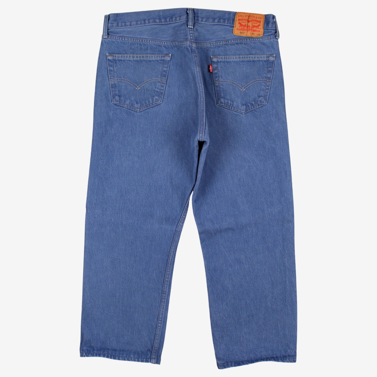 Levis 501 Jeans 36x25 Blue Regular Straight Faded Stonewash Red Tab Denim