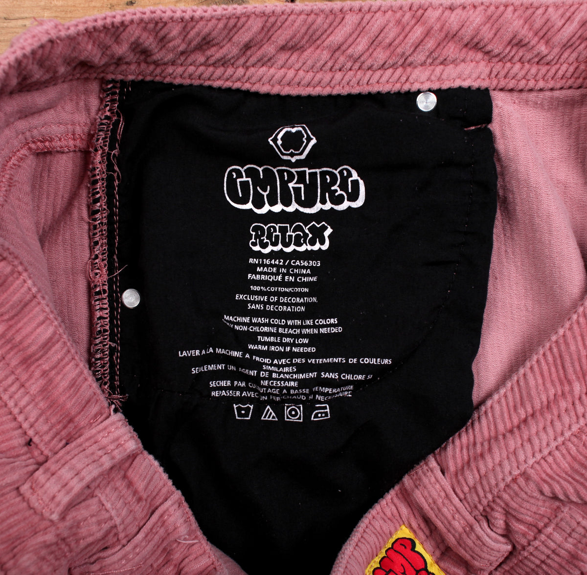 Empyre Relaxed Corduroy Trousers Pants 38x30 Pink Baggy Fit Streetwear Skater