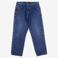 Wrangler Riggs Workwear Jeans 36x32 Mens Blue Mid Stonewash Straight Zip Denim