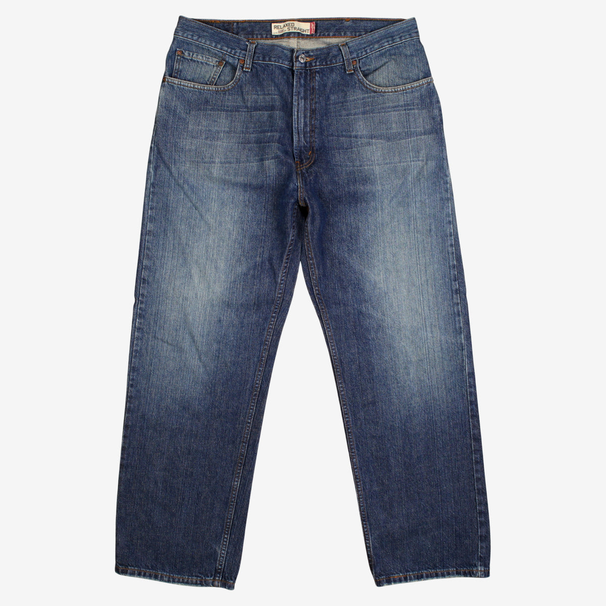 Levis 559 Baggy Jeans 38x32 Blue Relaxed Straight Stonewash Mid Rise Zip Denim