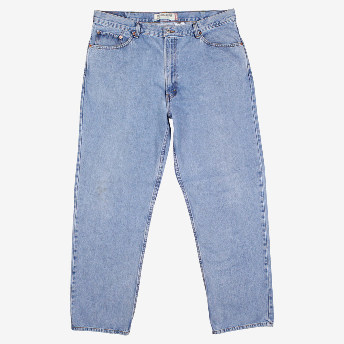 Levis 550 Jeans 40x32 Blue Relaxed Taper Faded Light Stonewash Zip Denim
