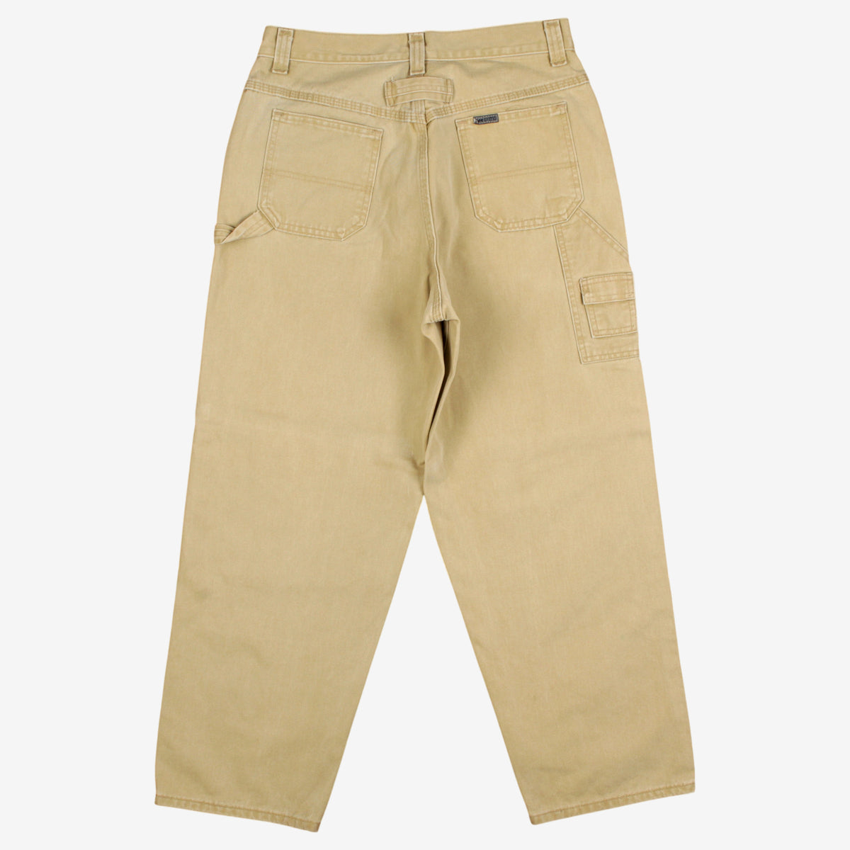 Vintage Lee Rivited Carpenter Trousers Pants 32x29 Womens 90s Beige Utility