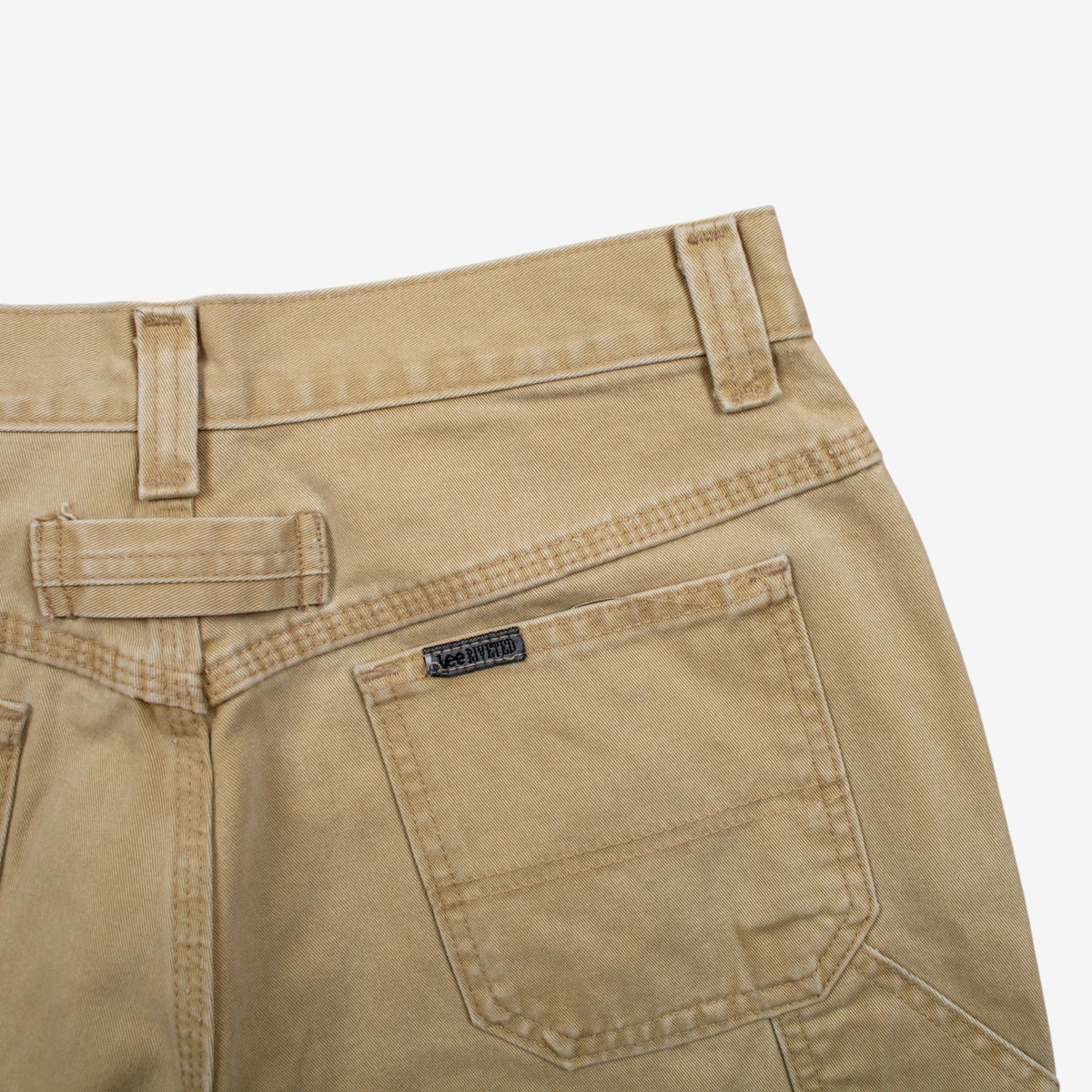 Vintage Lee Rivited Carpenter Trousers Pants 32x29 Womens 90s Beige Utility