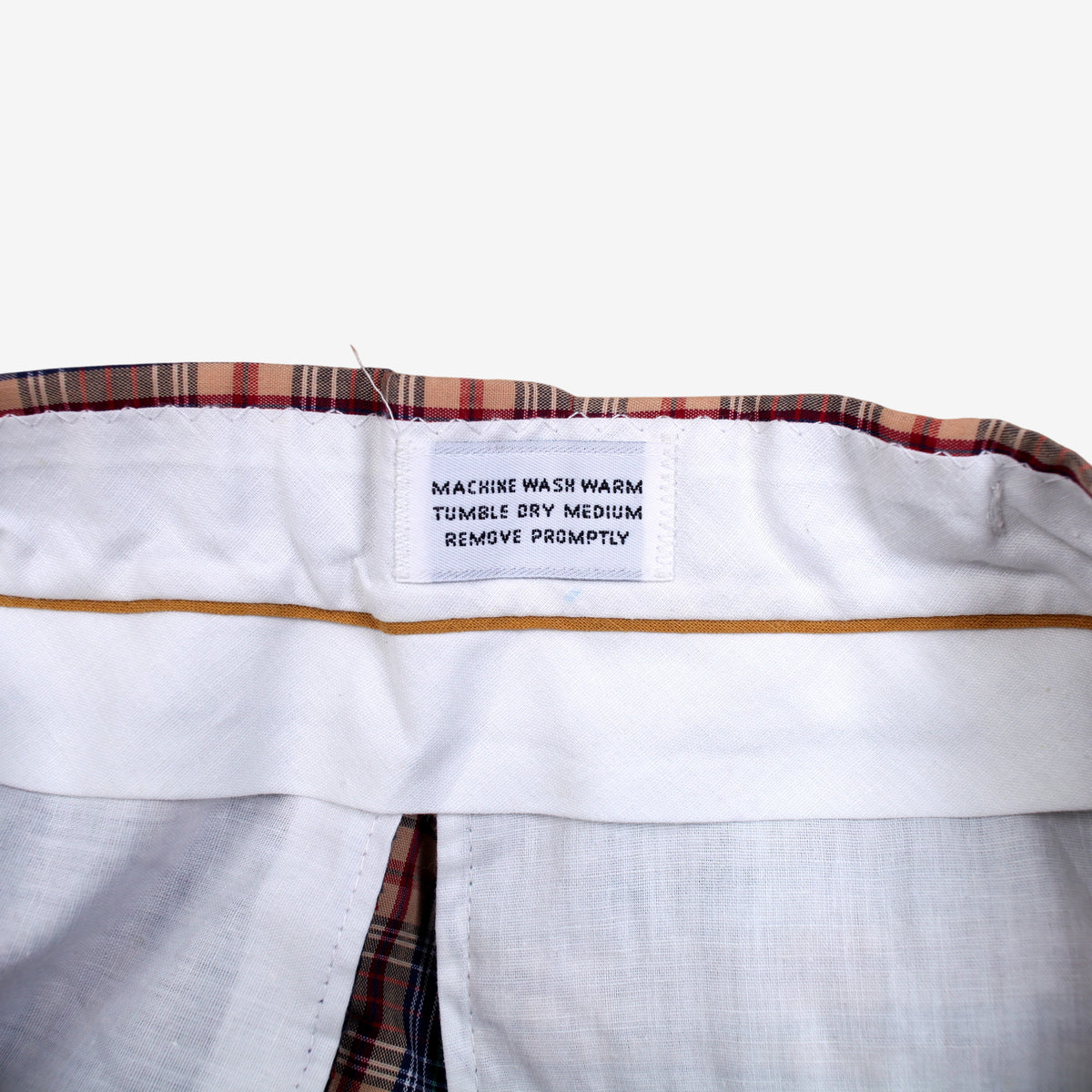 Vintage Check Trousers Pants 28x32 Womens 80s Blue Plaid Straight