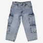 Levis 578 Cargo Jeans 38x30 Blue Faded Light Stonewash Baggy Zip Fly Denim