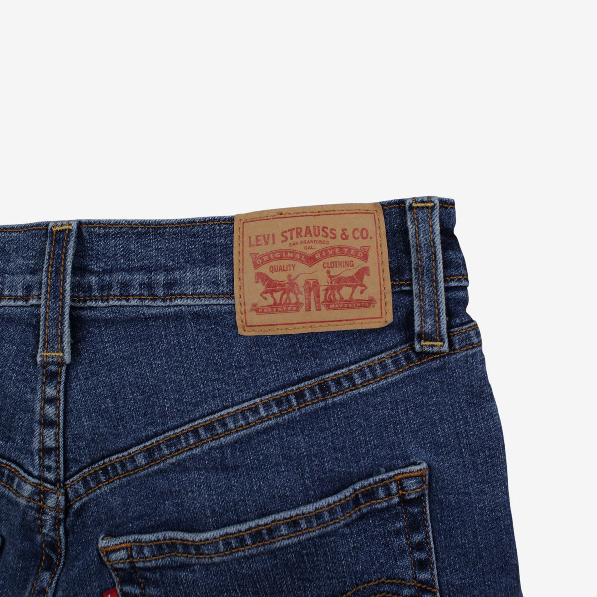 Levis Ribcage Straight Ankle Jeans 28x27 Womens Blue Stonewash Red Tab Denim