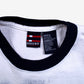 Bugle Boy Ringer T-shirt XL Mens White Cyclist Race Graphic Y2k