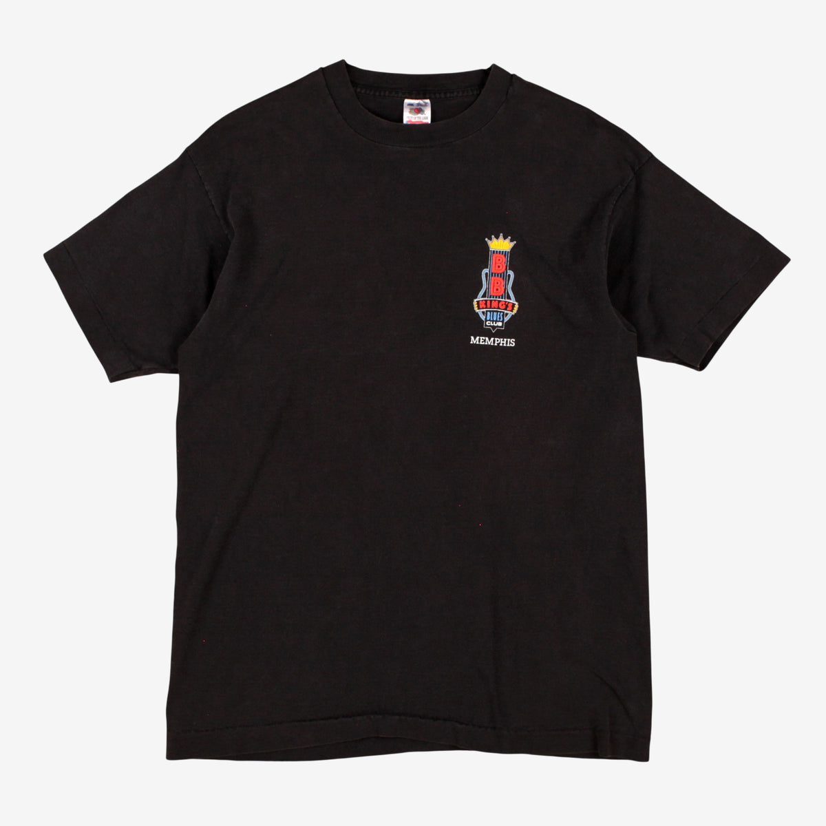 Vintage Fruit Of The Loom T-shirt L Mens Black Bb Kings Blues Club Single Stitch
