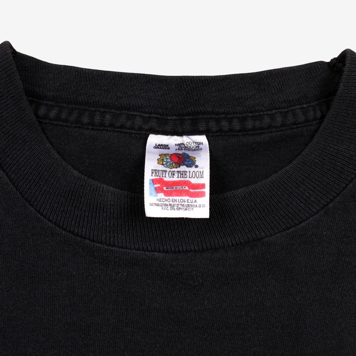 Vintage Fruit Of The Loom T-shirt L Mens Black Bb Kings Blues Club Single Stitch