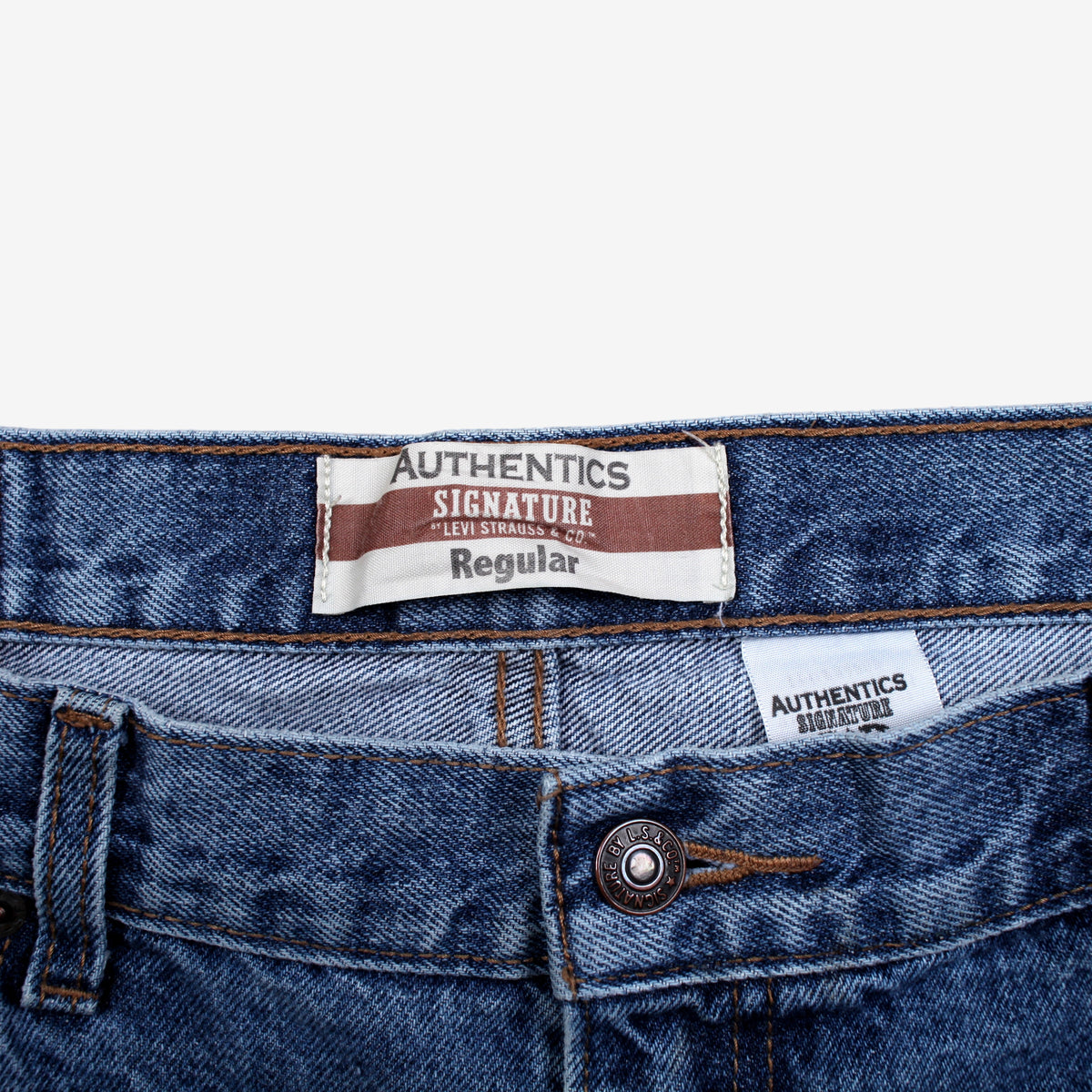 Levis Signature Jeans 36x30 Blue Authentics Regular Stonewash Denim