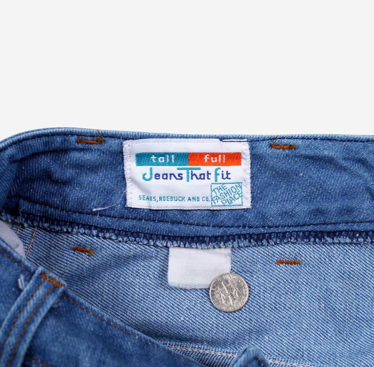 Vintage Sears Jeans That Fit 26x32 Womens 70s Blue Medium Stonewash Wide Denim