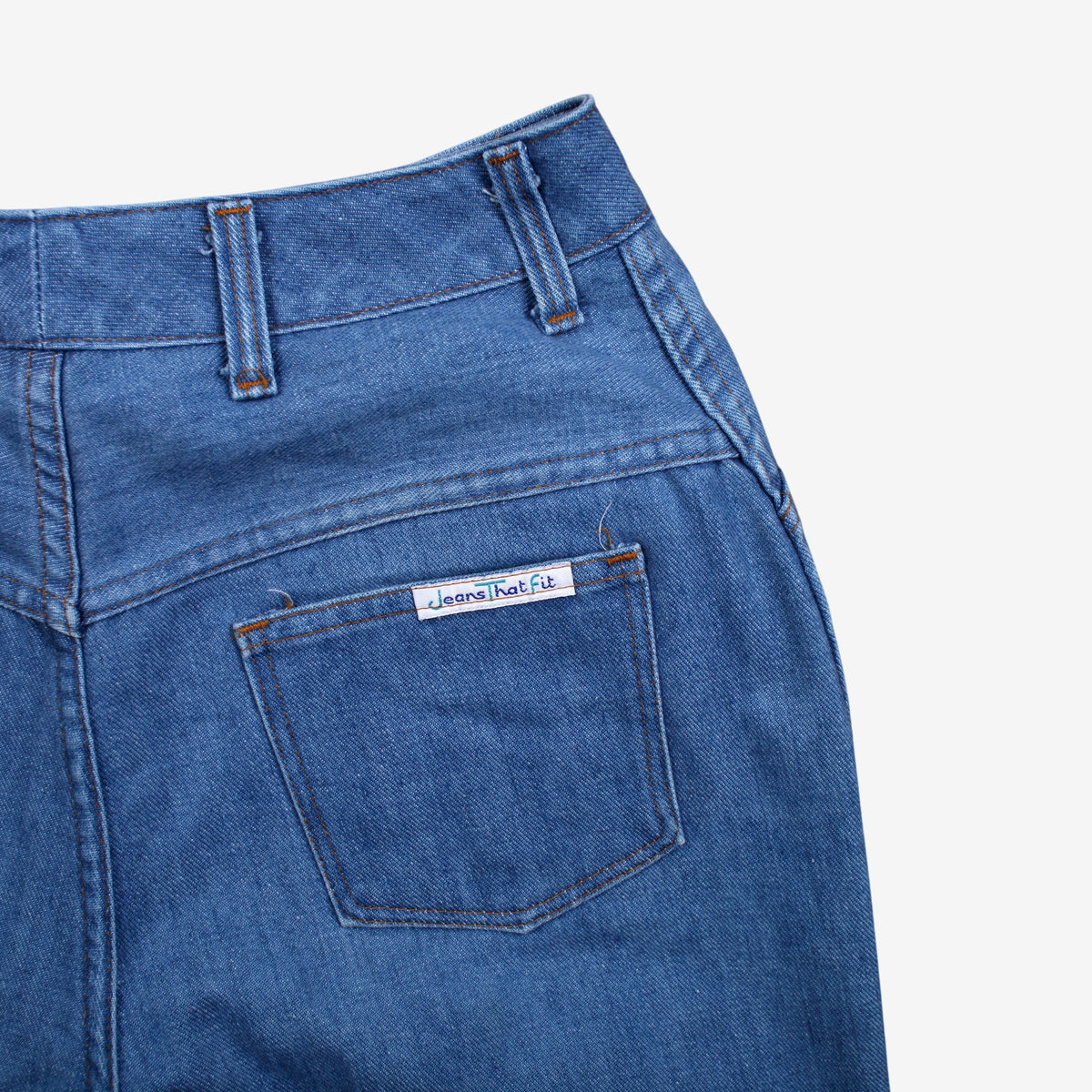 Vintage Sears Jeans That Fit 26x32 Womens 70s Blue Medium Stonewash Wide Denim