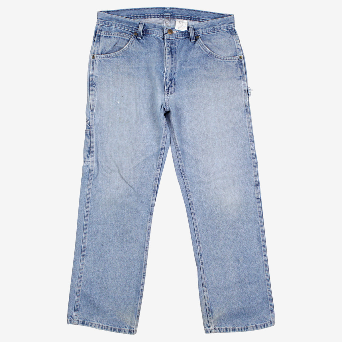Vintage Key Carpenter Jeans 33x30 90s Blue Faded Light Stonewash Workwear Denim