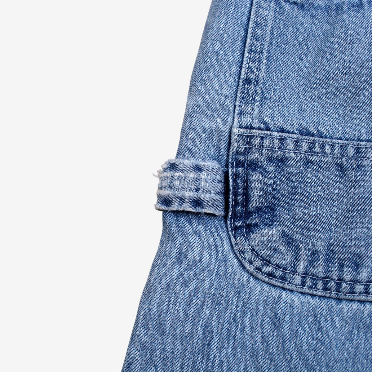 Vintage Key Carpenter Jeans 33x30 90s Blue Faded Light Stonewash Workwear Denim