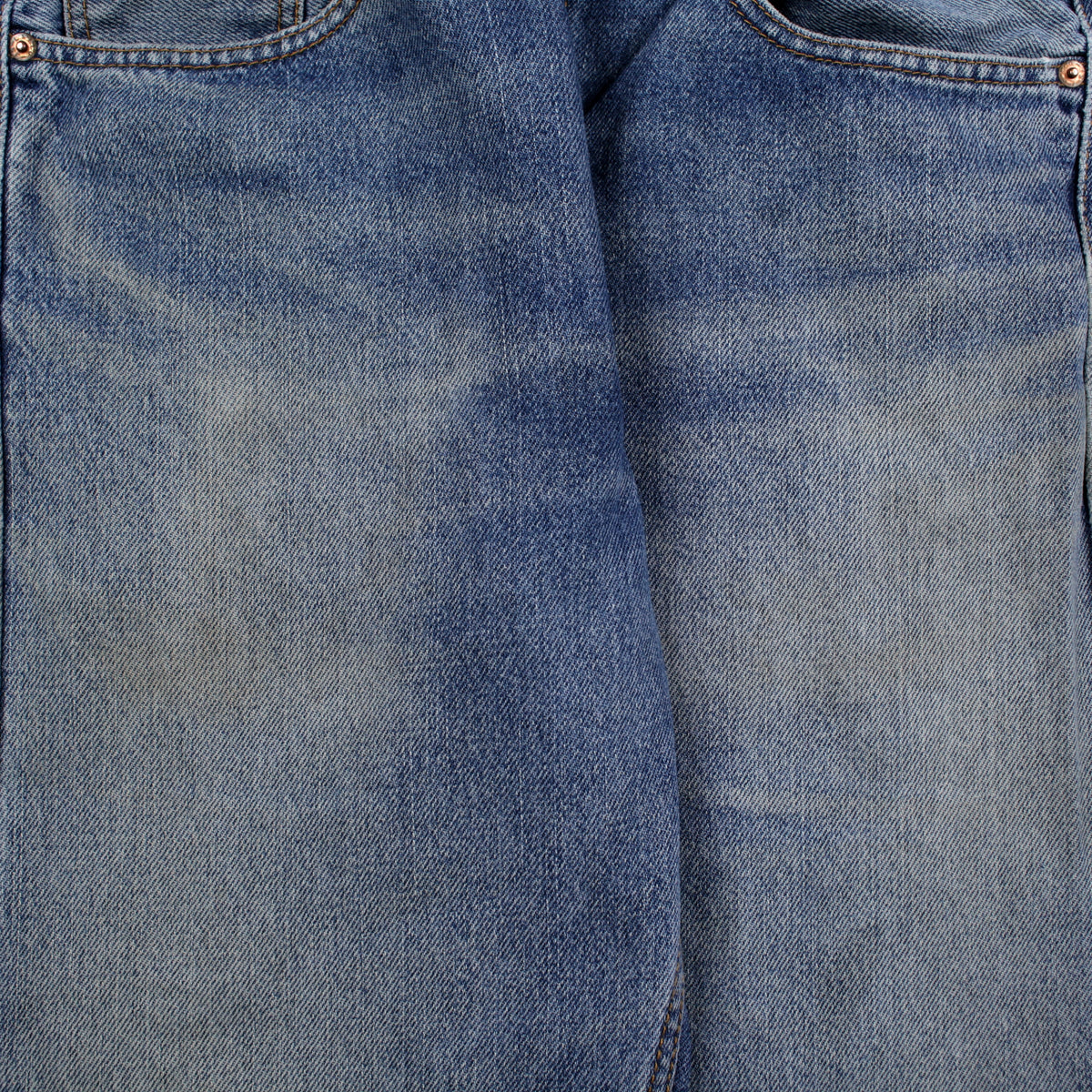 Levis 505 Jeans 33x32 Blue Regular Straight Faded Medium Stonewash Denim