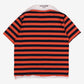 Vintage Levis T-shirt L Womens Orange Striped Polo Collared Streetwear Y2k