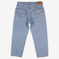 Levis 550 Jeans 38x29 Blue Relaxed Taper Light Stonewash Zip Red Tab Denim