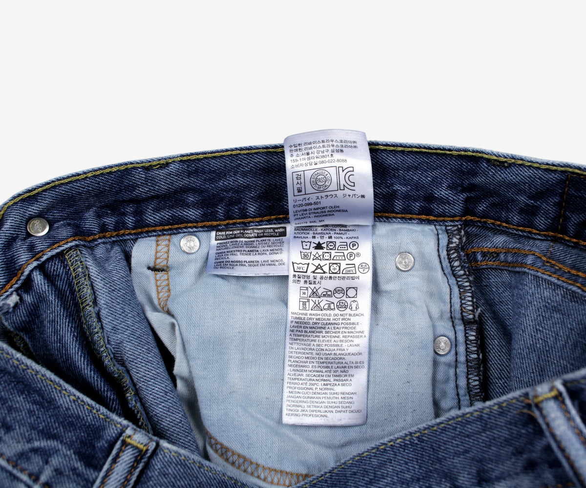 Levis 505 Jeans 33x30 Blue Regular Straight Faded Stonewash Denim