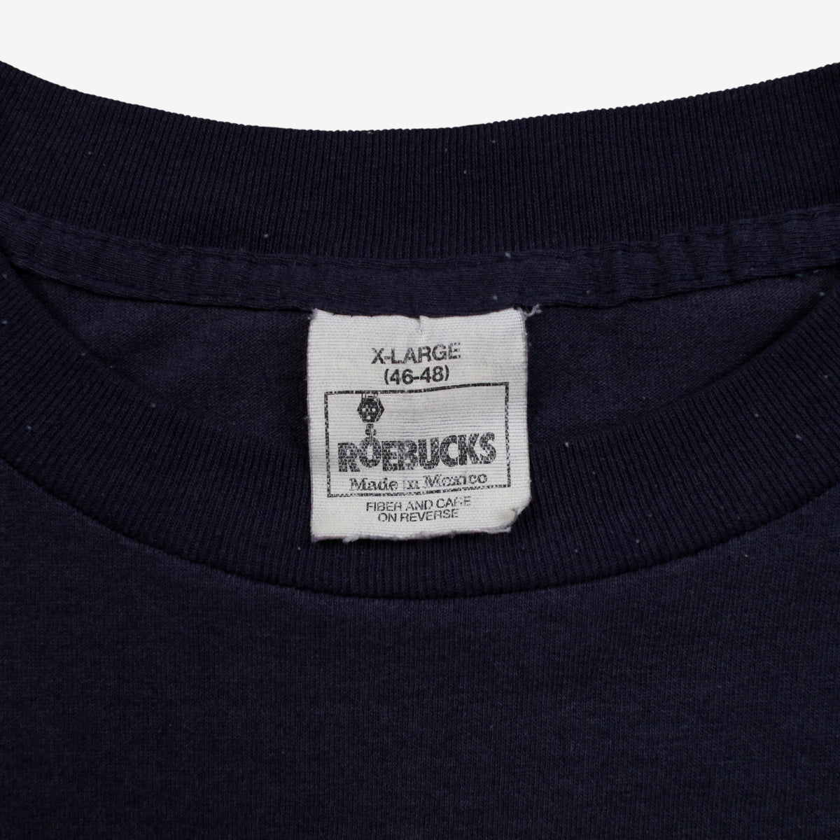 Vintage Roebucks Blank T-shirt XL Mens 90s Blue Pocket Navy Mexico Workwear
