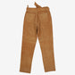 Ombraluce Leather Suede Trousers Pants 28x32 Womens 00s Beige Tapered Tie Waist
