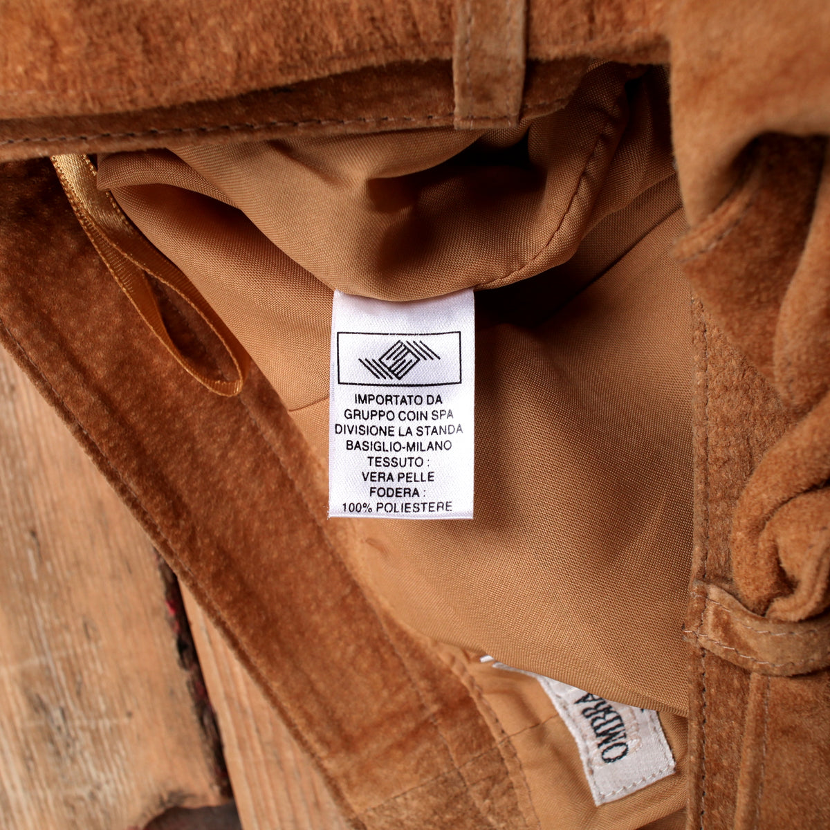 Ombraluce Leather Suede Trousers Pants 28x32 Womens 00s Beige Tapered Tie Waist