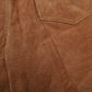 Ombraluce Leather Suede Trousers Pants 28x32 Womens 00s Beige Tapered Tie Waist