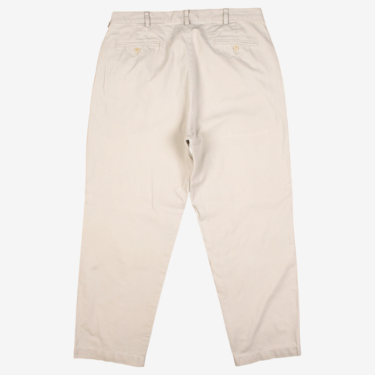 Polo By Ralph Lauren Trousers Pants 37x30 Mens 00s Beige Chino Pleated Relaxed