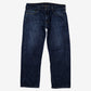 Levis 569 Jeans 34x30 Blue Relaxed Straight Loose Dark Stonewash Zip Denim