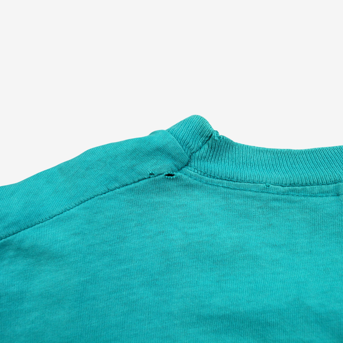 Vintage Fruit Of The Loom Blank T-shirt L Mens 90s Pocket Green Single Stitch