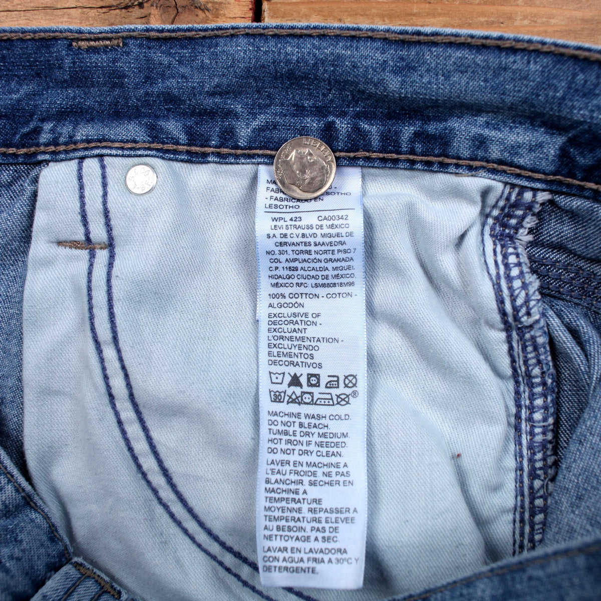 Levis Workwear Carpenter Jeans 30x32 Blue Stonewash Utility Tool Loop Denim