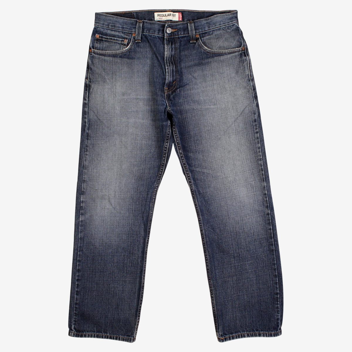 Levis 505 Jeans 34x30 Blue Regular Straight Faded Stonewash Red Tab Y2K Denim