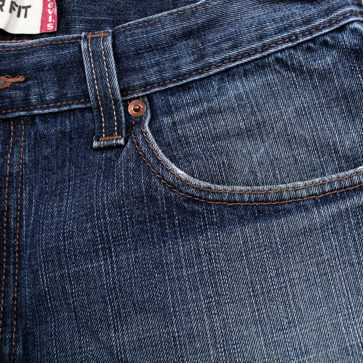 Levis 505 Jeans 34x30 Blue Regular Straight Faded Stonewash Red Tab Y2K Denim