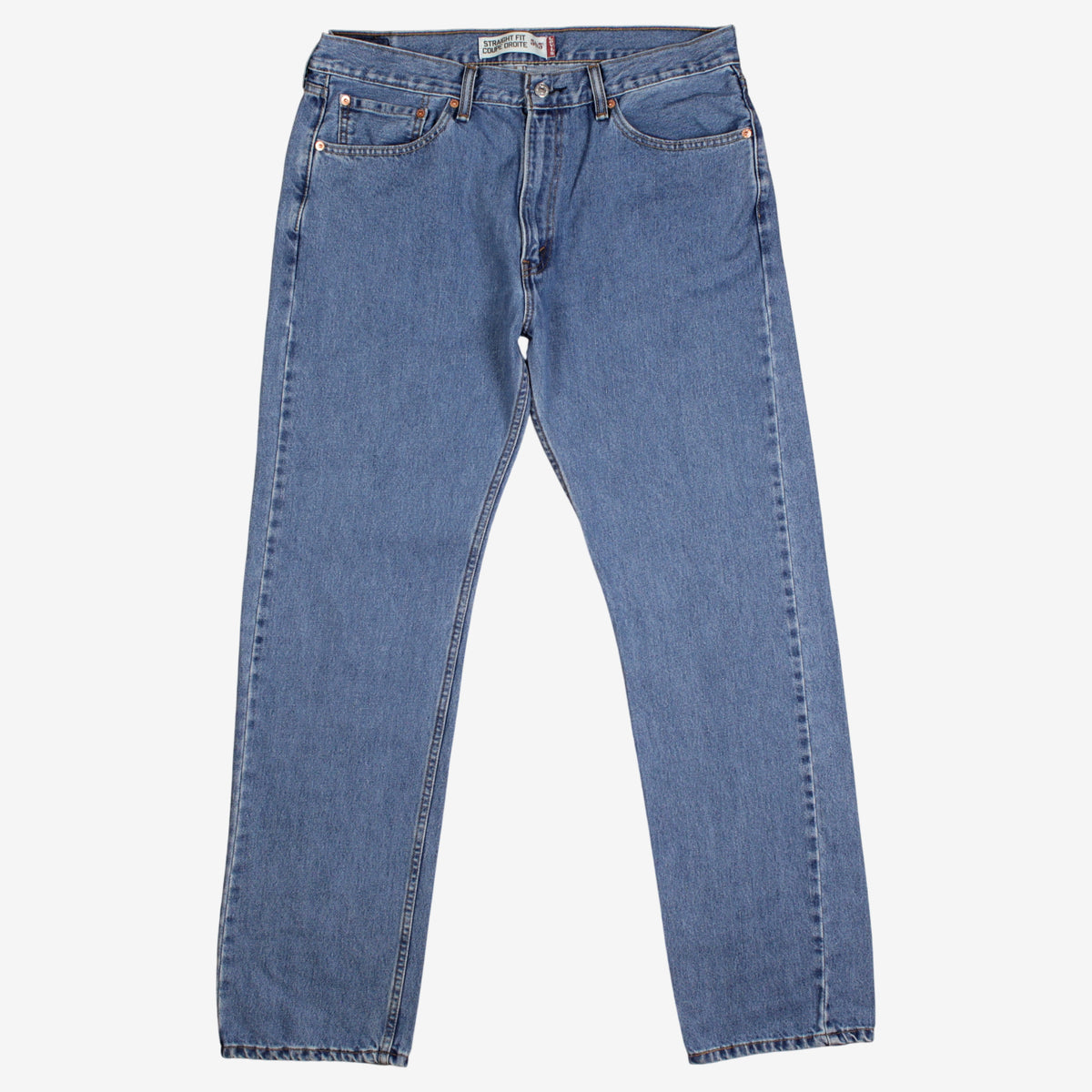 Levis 505 Jeans 36x34 Blue Regular Straight Medium Stonewash Red Tab Denim