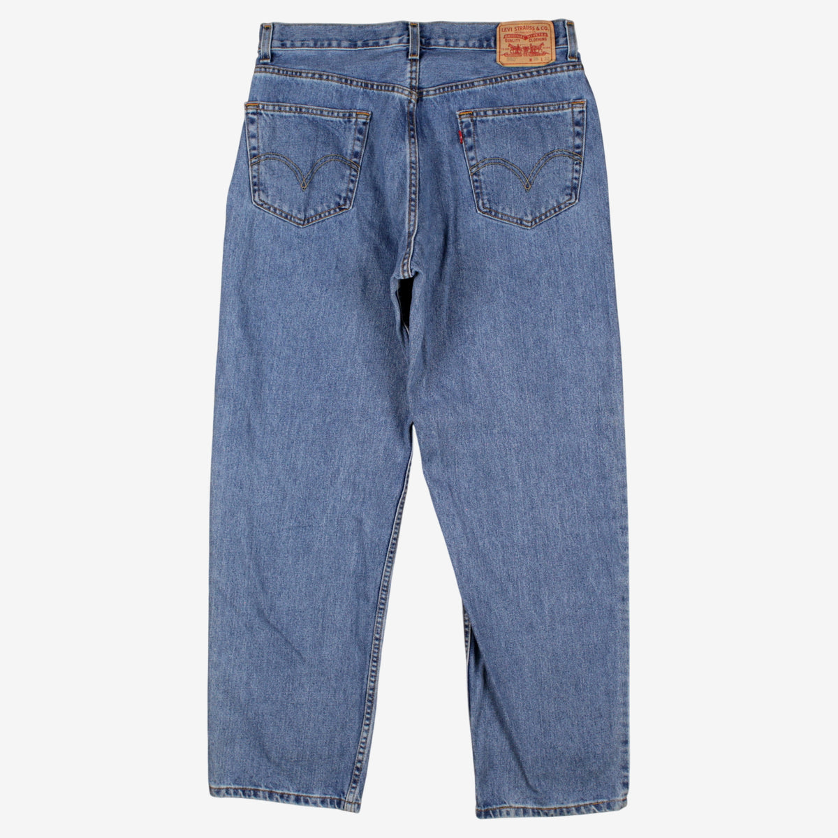 Levis 550 Jeans 35x32 Blue Relaxed Taper Faded Medium Stonewash Denim