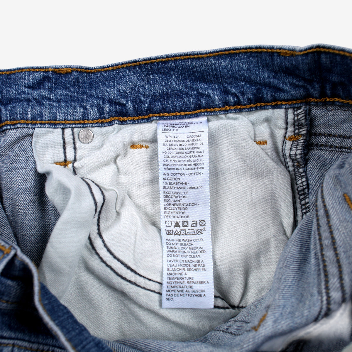 Levis Signature Bootcut Jeans 33x30 Blue Slim Medium Stonewash Zip Fly Denim