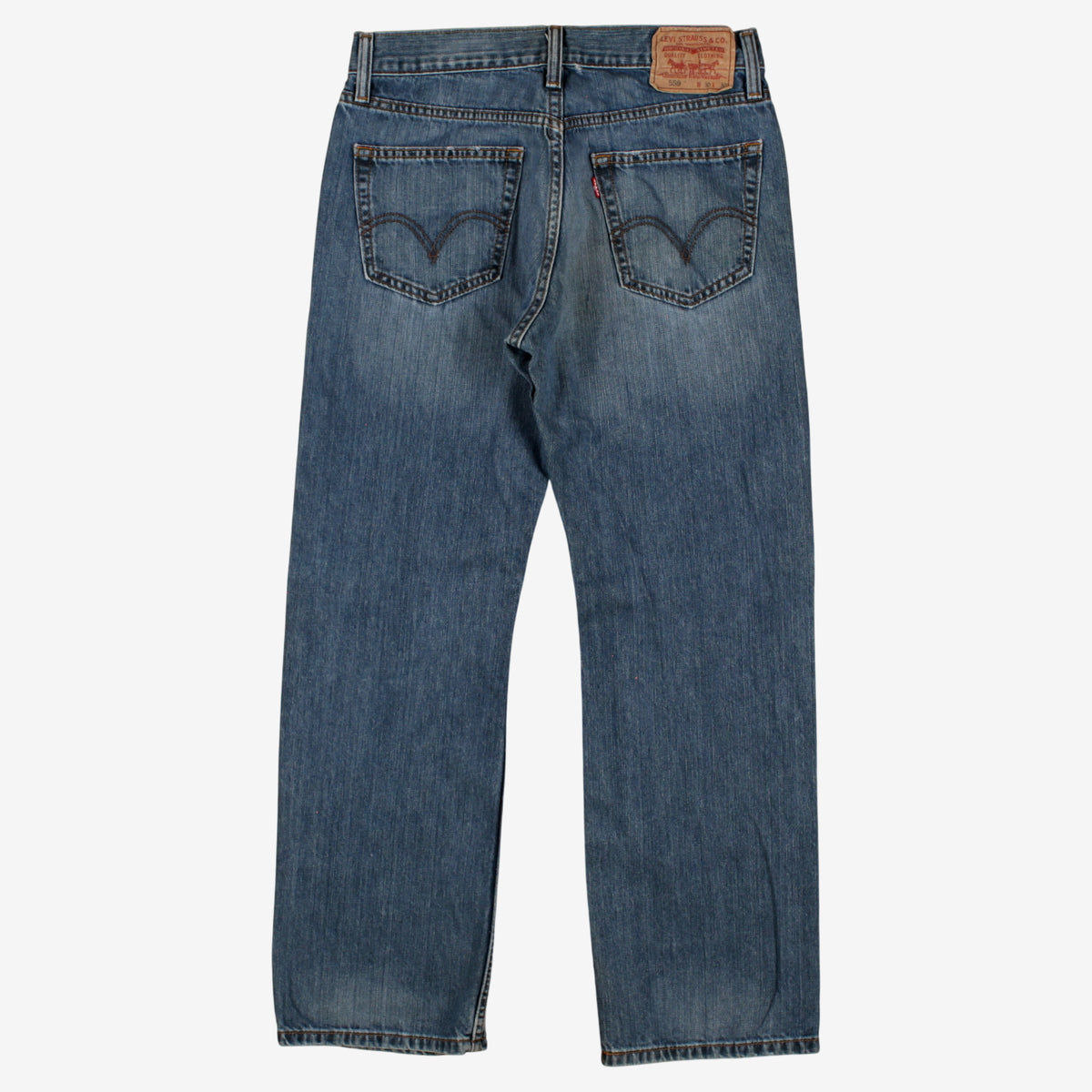 Levis 559 Jeans 30x30 Blue Relaxed Straight Faded Stonewash Denim