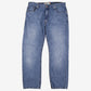 Levis 505 Jeans 38x32 Blue Regular Straight Faded Medium Stonewash Denim