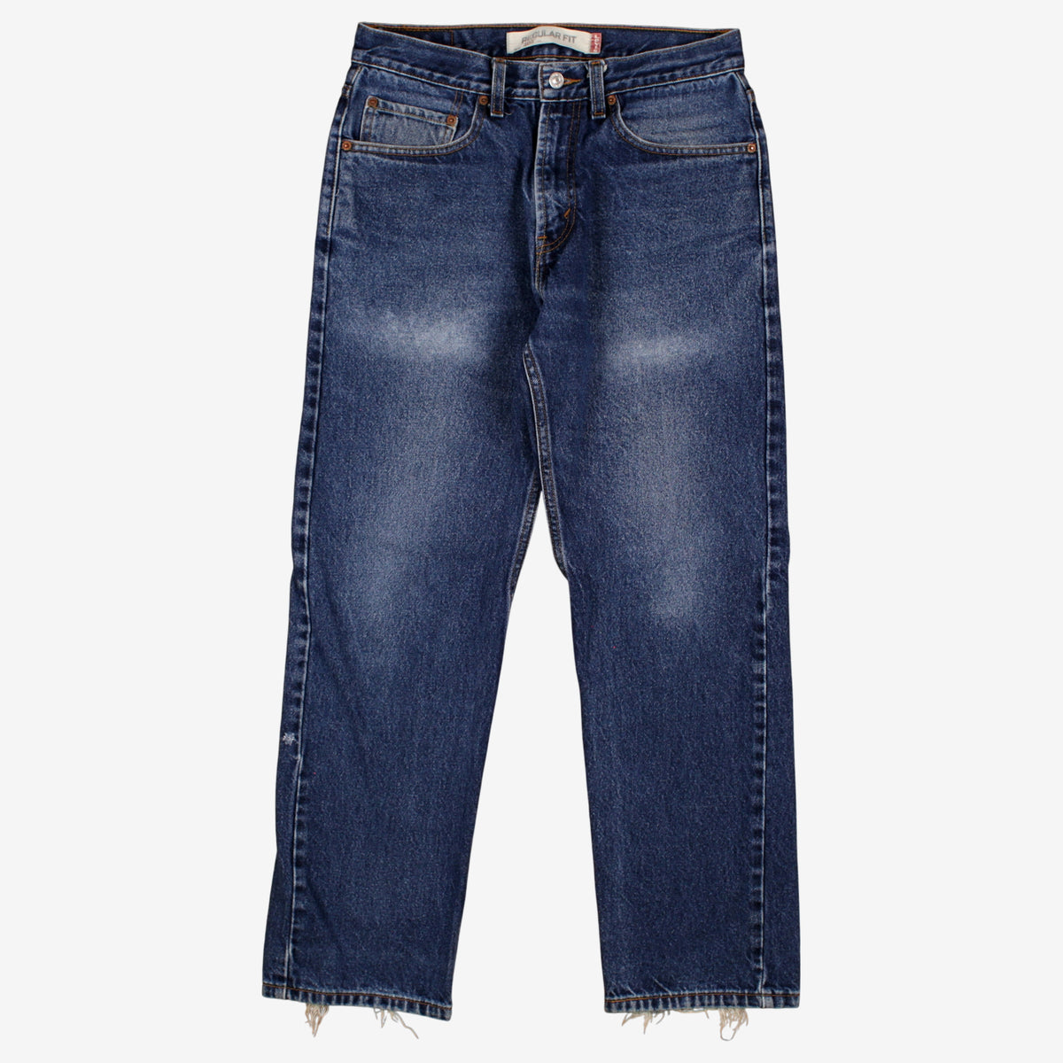 Levis 505 Jeans 30x30 Blue Regular Straight Faded Dark Stonewash Zip Denim