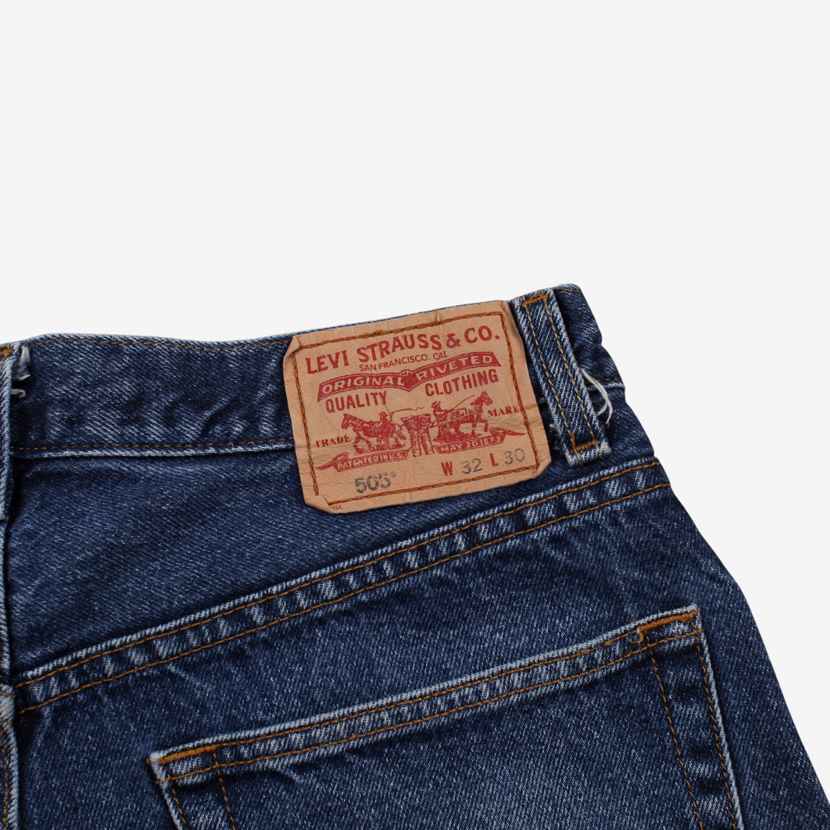 Levis 505 Jeans 30x30 Blue Regular Straight Faded Dark Stonewash Zip Denim