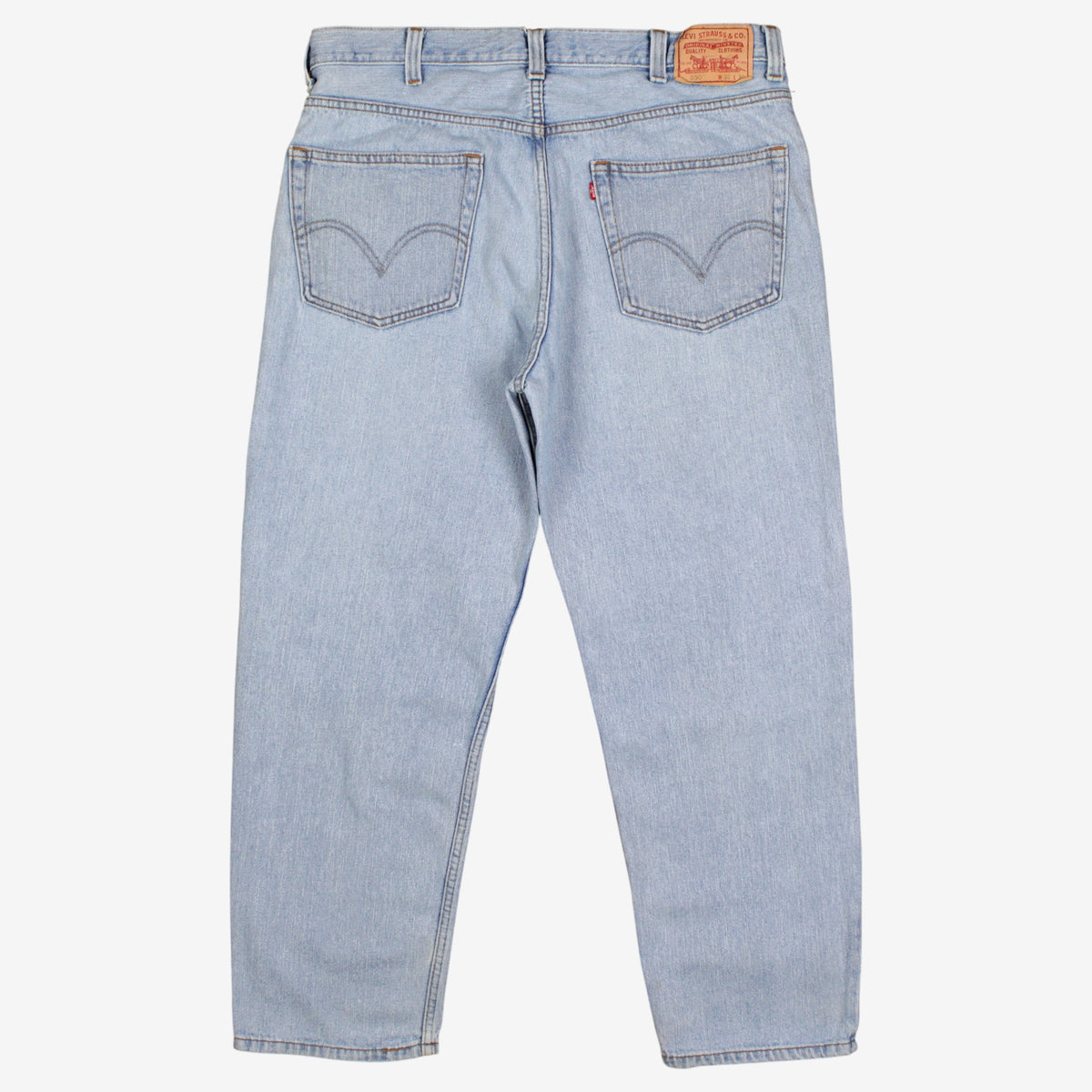 Levis 550 Jeans 38x30 Blue Relaxed Taper Faded Light Stonewash Denim