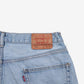 Levis 550 Jeans 35x30 Blue Relaxed Taper Faded Light Stonewash Zip Denim