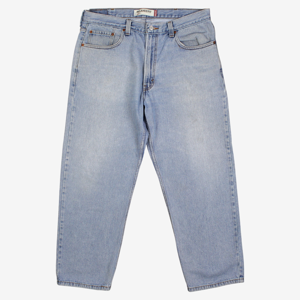 Levis 550 Jeans 38x30 Blue Relaxed Taper Light Stonewash Zip Fly Mid Rise Denim