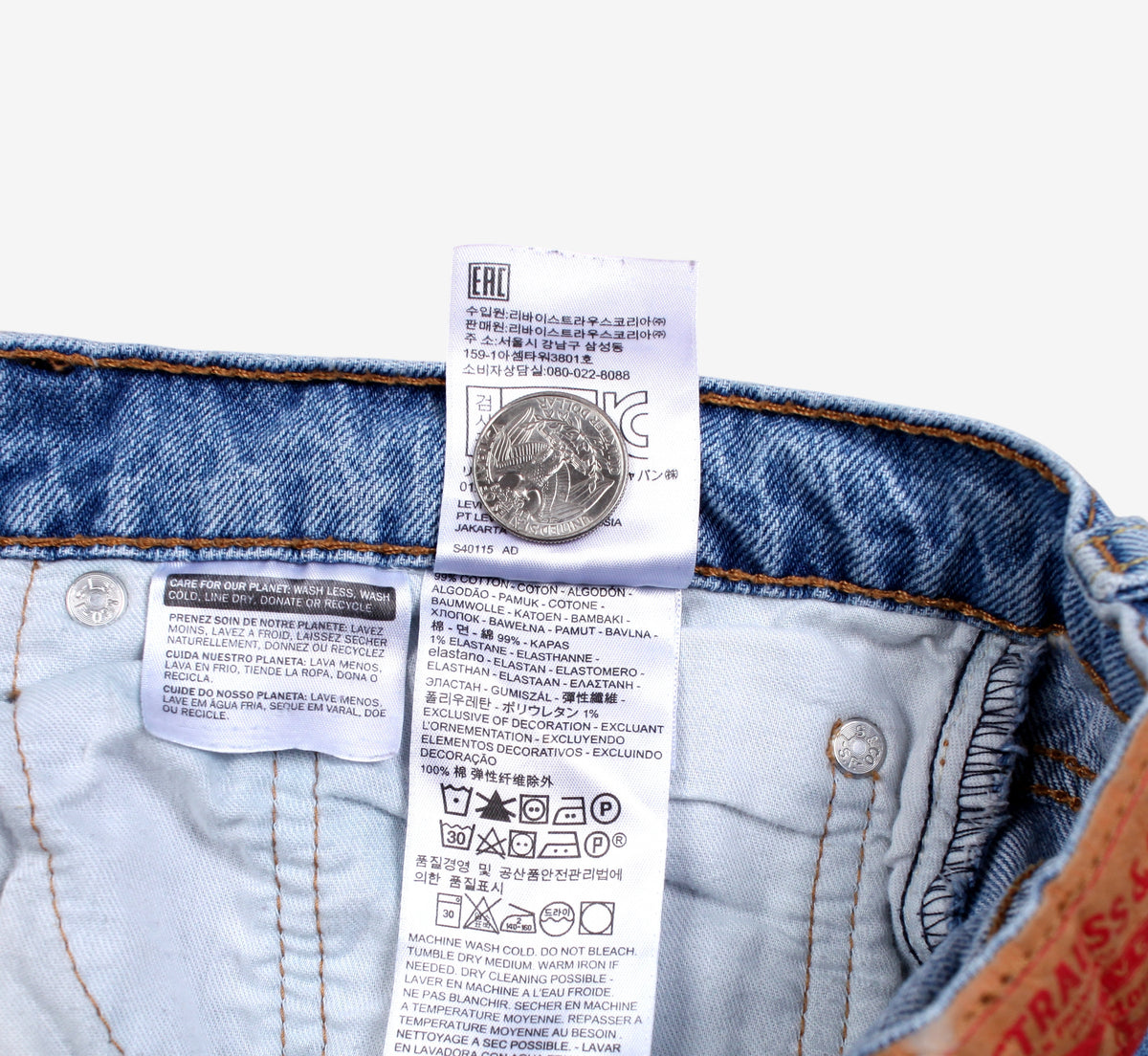 Levis 502 Jeans 34x30 Blue Regular Taper Faded Light Stonewash Denim