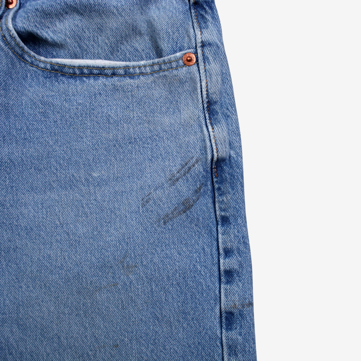 Levis 502 Jeans 34x30 Blue Regular Taper Faded Light Stonewash Denim