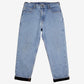 Carhartt Jeans 38x32 Blue Light Stonewash Fleece Lined Zip Fly Mid Rise Denim