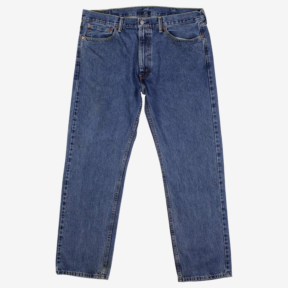 Levis 505 Jeans 38x32 Blue Regular Straight Faded Stonewash Red Tab Denim