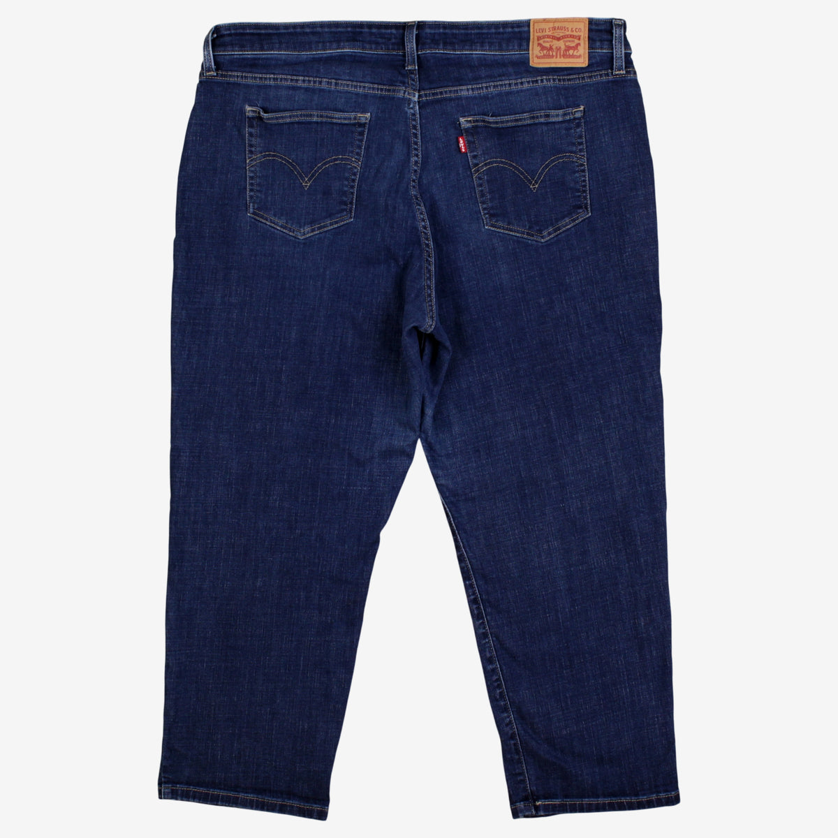 Levis Boyfriend Jeans 40x26 Womens Blue Cropped Dark Stonewash Denim